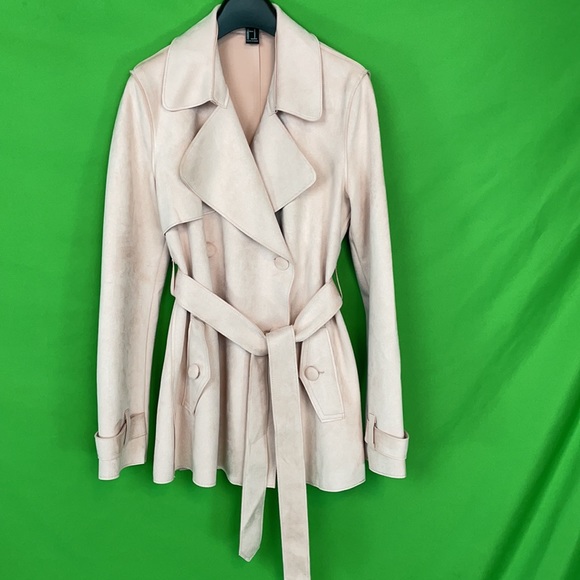 NWOT - Forever 21 faux suede trench coat - Picture 2 of 4